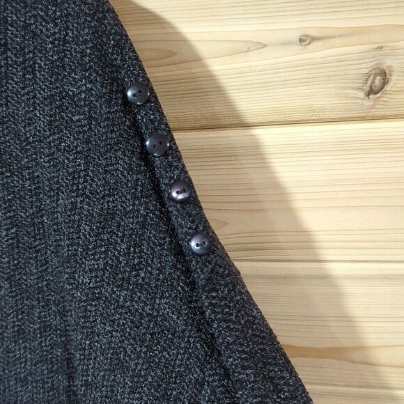 Clara Sun Woo Womens Sweater Large Gray Button Detail - Picture 3 of 10